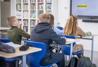 Leerlingen in klaslokaal op locatie Middelburg