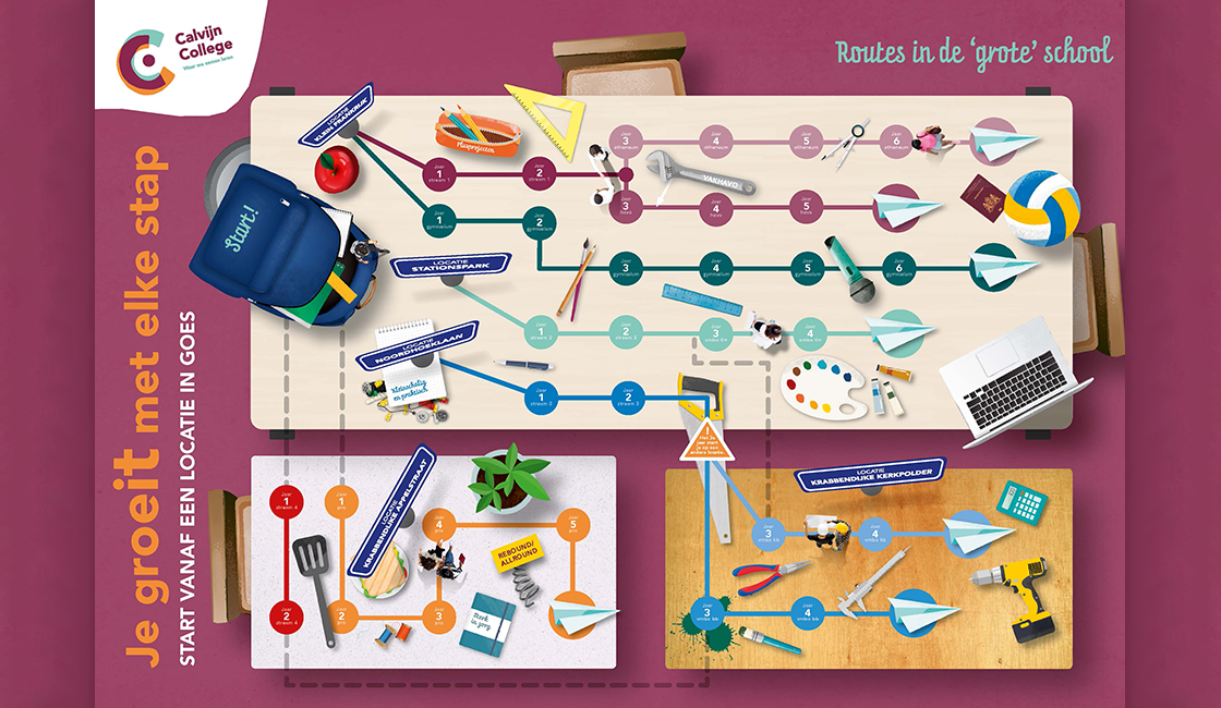 Routekaart locaties Calvijn College
