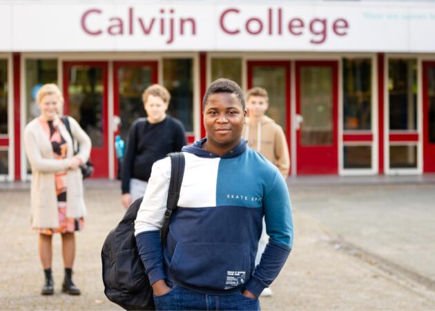 Leerling voor de school Klein Frankrijk